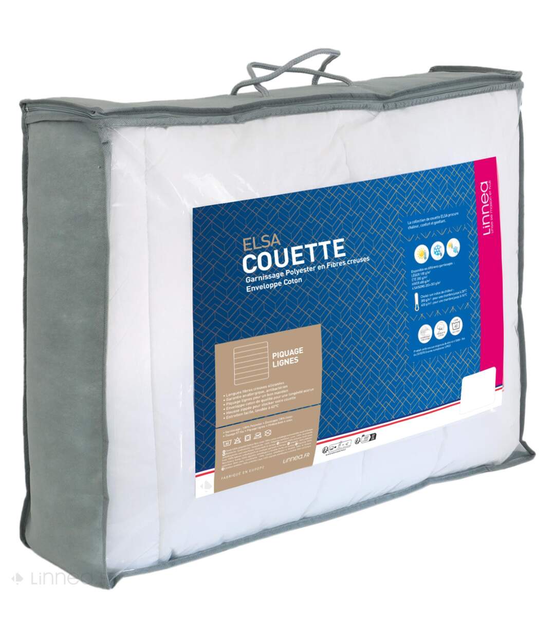 Couette 300x240 cm hiver ELSA garnissage fibre polyester 400g/m2