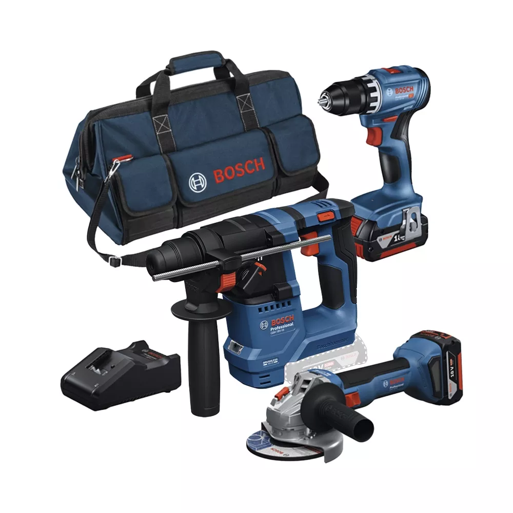 Bosch 3 Tool Kit GSR+GWS+GBH