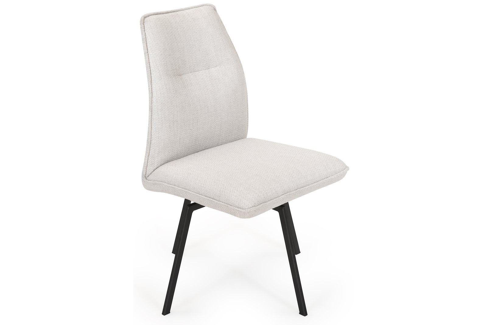Prego spisestol I tekstil Sparr 3561 Silver. Uten arm og sorte metall ben.