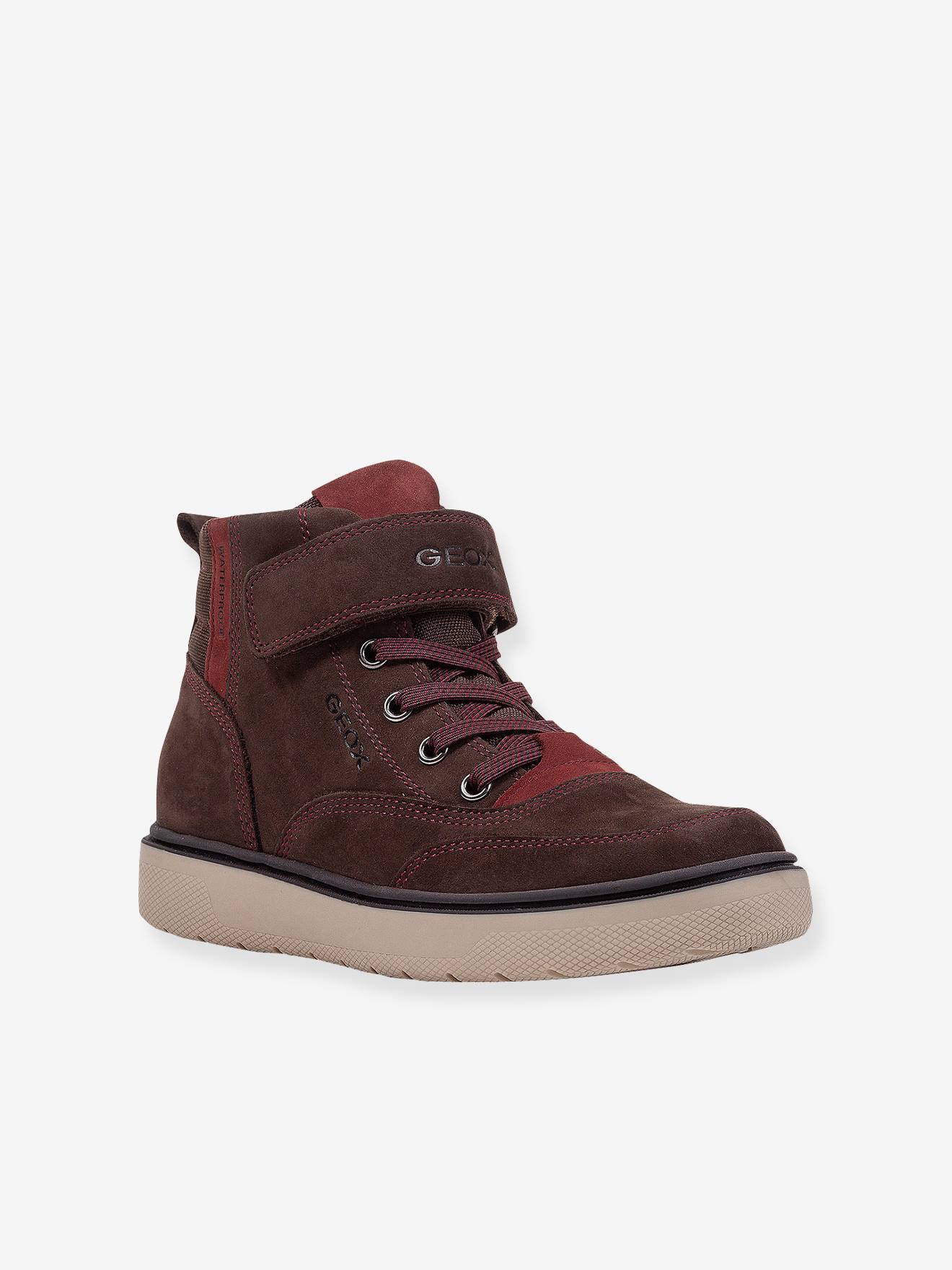 Tênis J Riddock Boy WPF GEOX®, marrom médio, liso com estampas