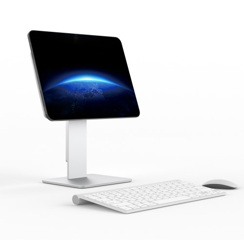 Magnetische verstellbare iPad Desktop Halterung - Silber