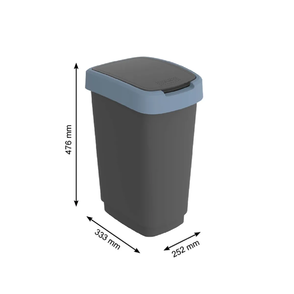Rotho Twist 25L - Noir/Bleu