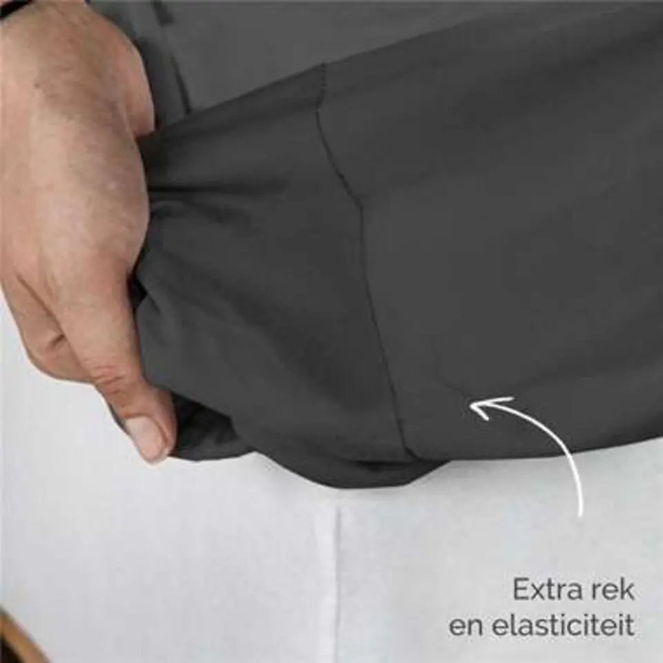 Byrklund - Hoeslaken Jersey - 160x200 cm - Antraciet