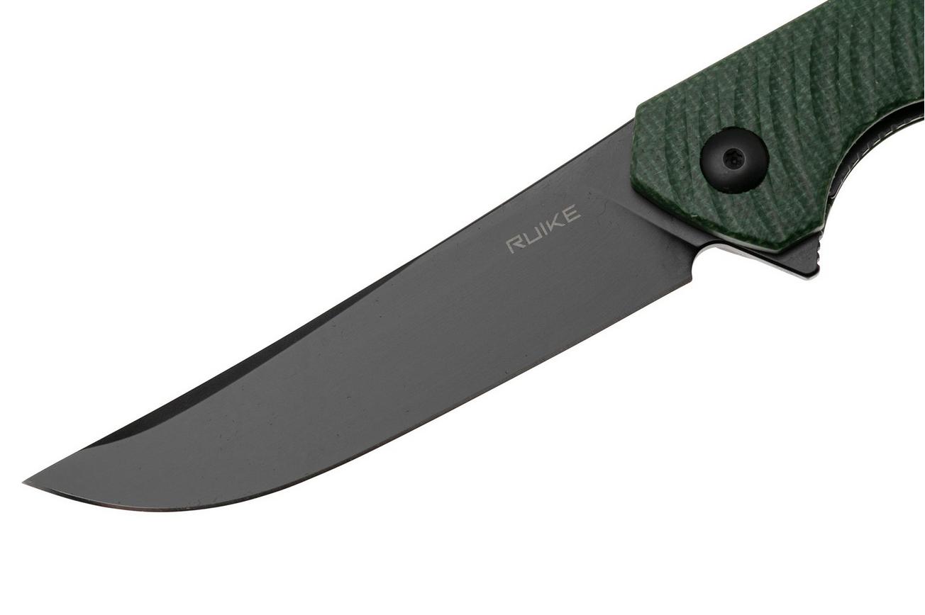 Ruike P122-MG PVD 14C28N, Green Micarta, zakmes