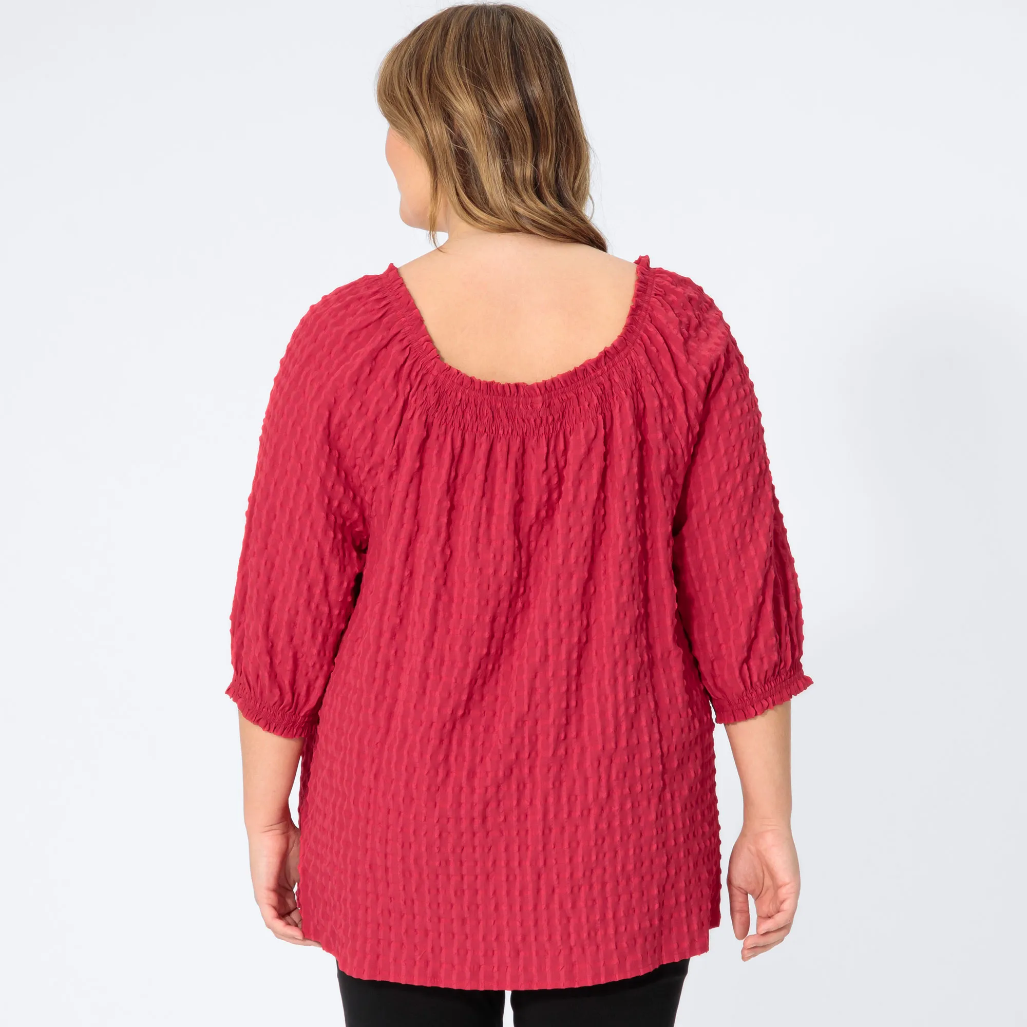 Damen-Bluse mit Struktur-Muster, große Größen