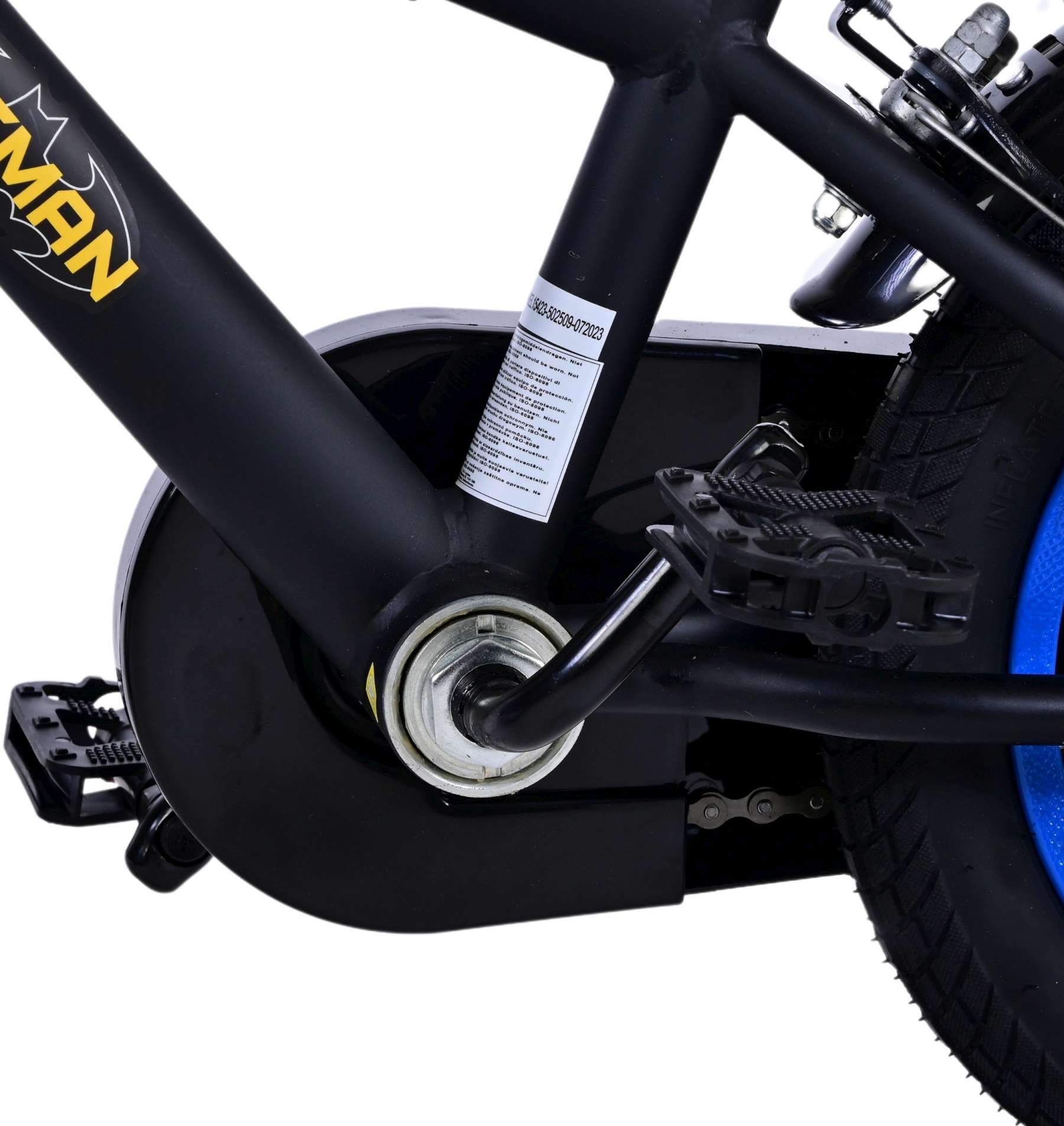 Kinderfahrrad Batman für Jungen 12 Zoll Kinderrad in Schwarz Fahrrad