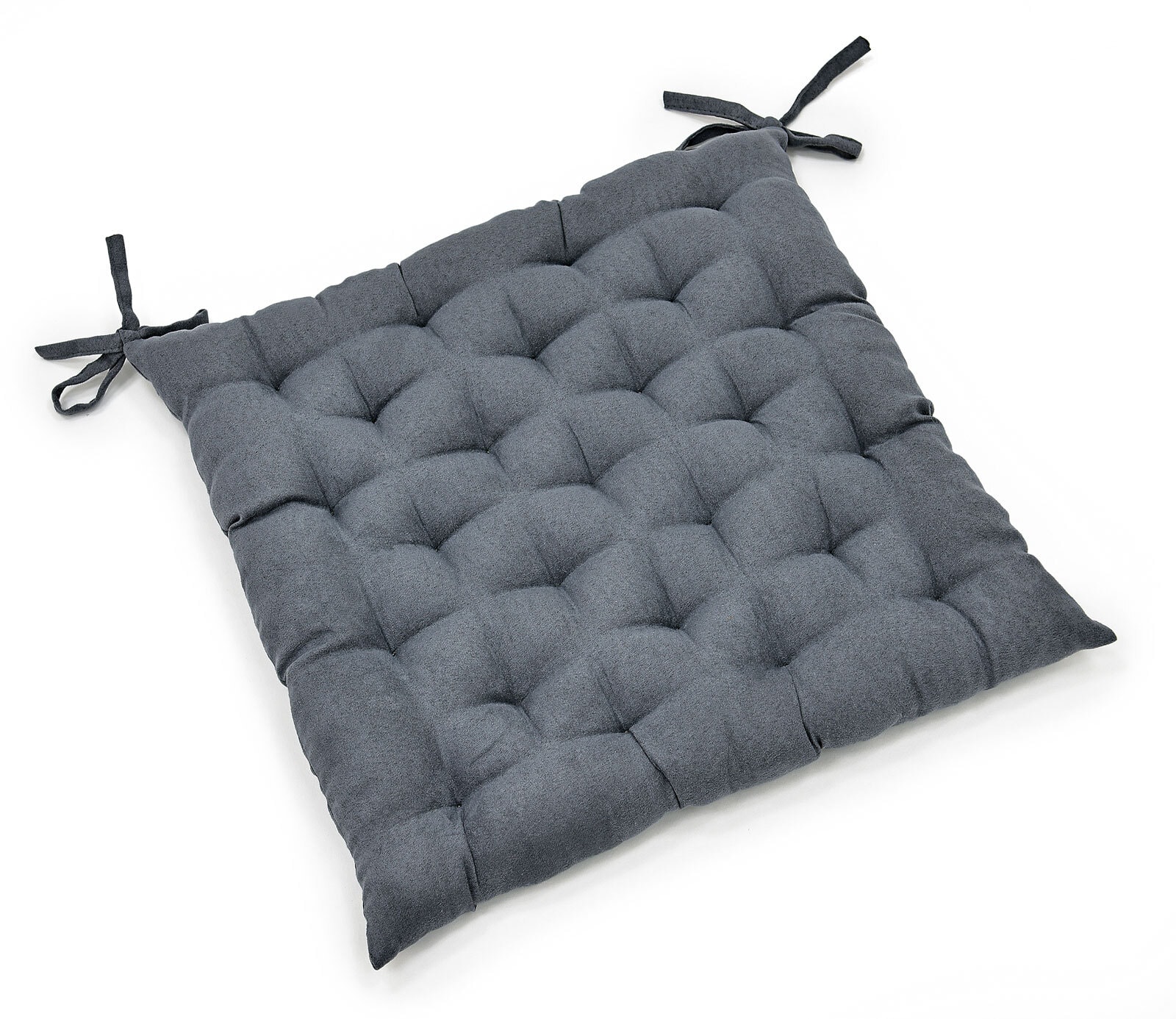 2er Set Stuhlkissen Alcantara-Optik Grau ca. 40 x 40 cm