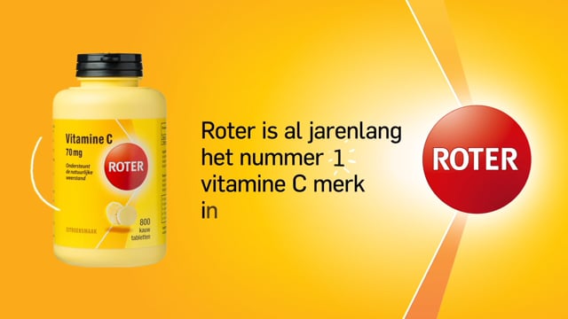 Roter Vitamine C 1000 mg Hoog Gedoseerd Citroensmaak Kauwtabletten 50TB