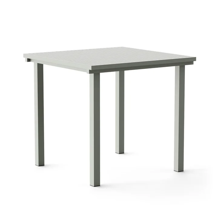 NINE - Dining Tisch, quadratisch, 80 x 80 cm, grau (RAL 120 70 05)