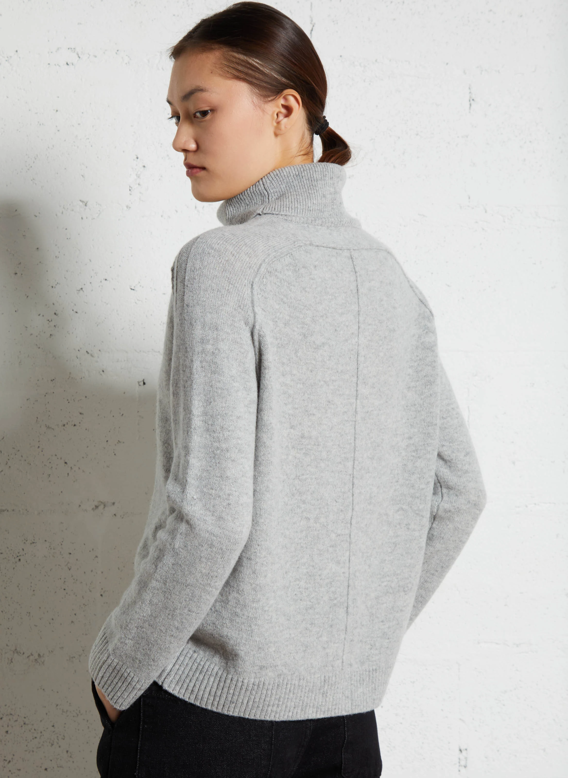 CELESTIN - Pull col roulé en laine | Gris