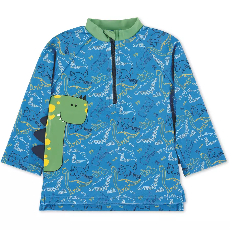 Sterntaler Langarm-Schwimmshirt Dino blau