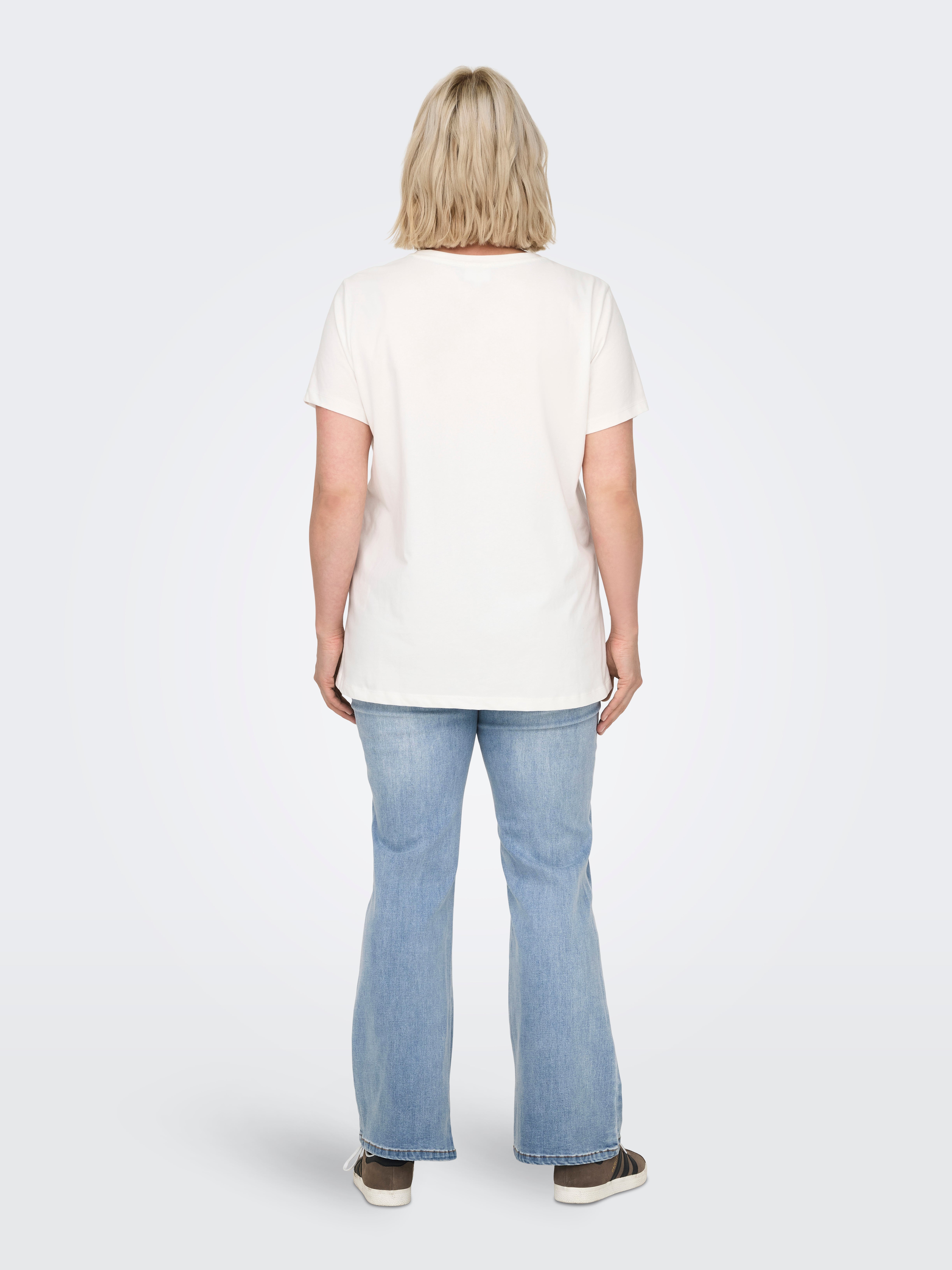 CARSALLY Mittlere Taille Ausgestellt Jeans Light Blue Denim