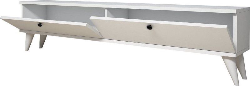 Kalune Design - Nanouk - TV-meubel - Wit - Spaanplaat - Breedte 160 cm