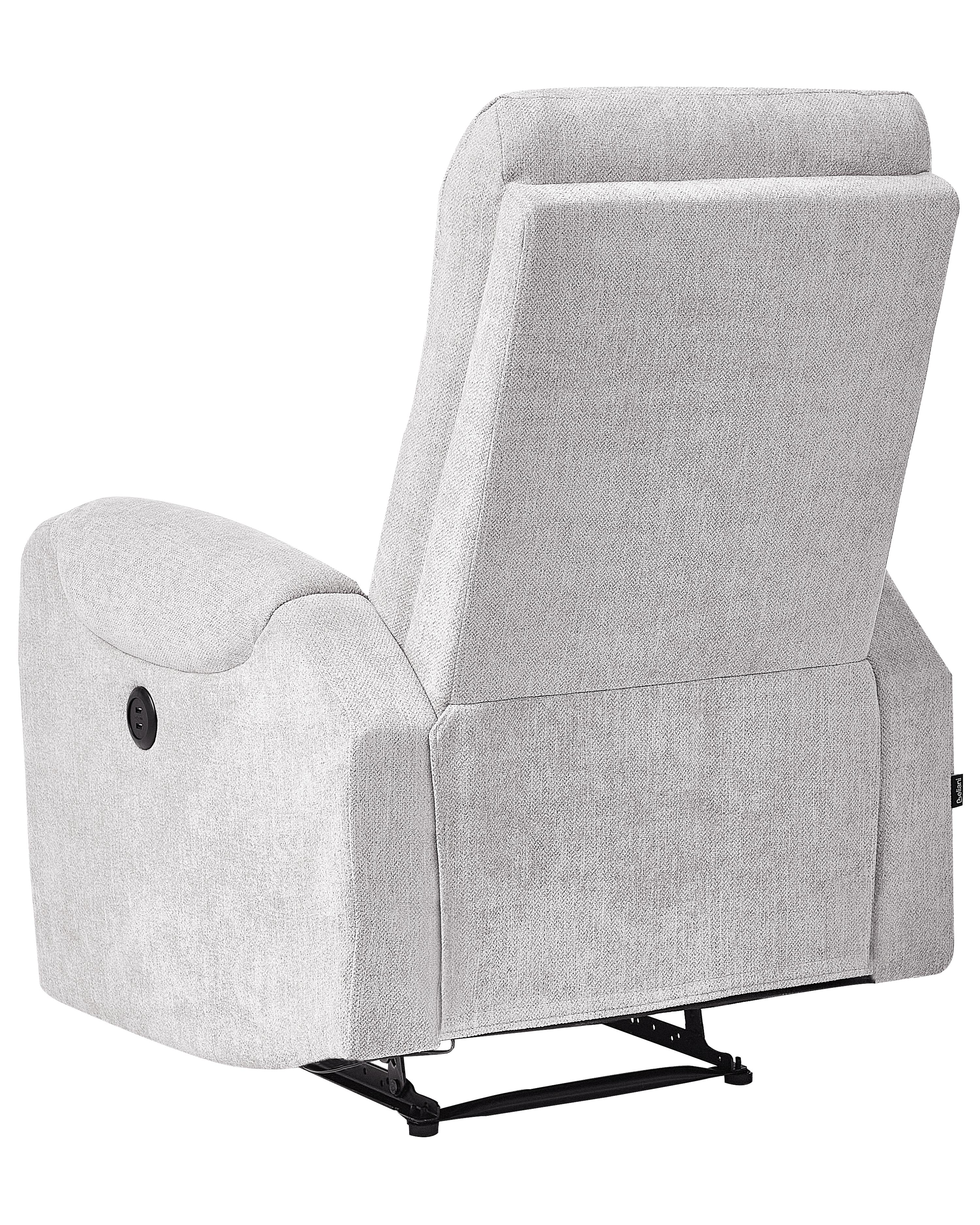 Relaxfauteuil SOMERO inclusief voetensteun Stof Grijs
