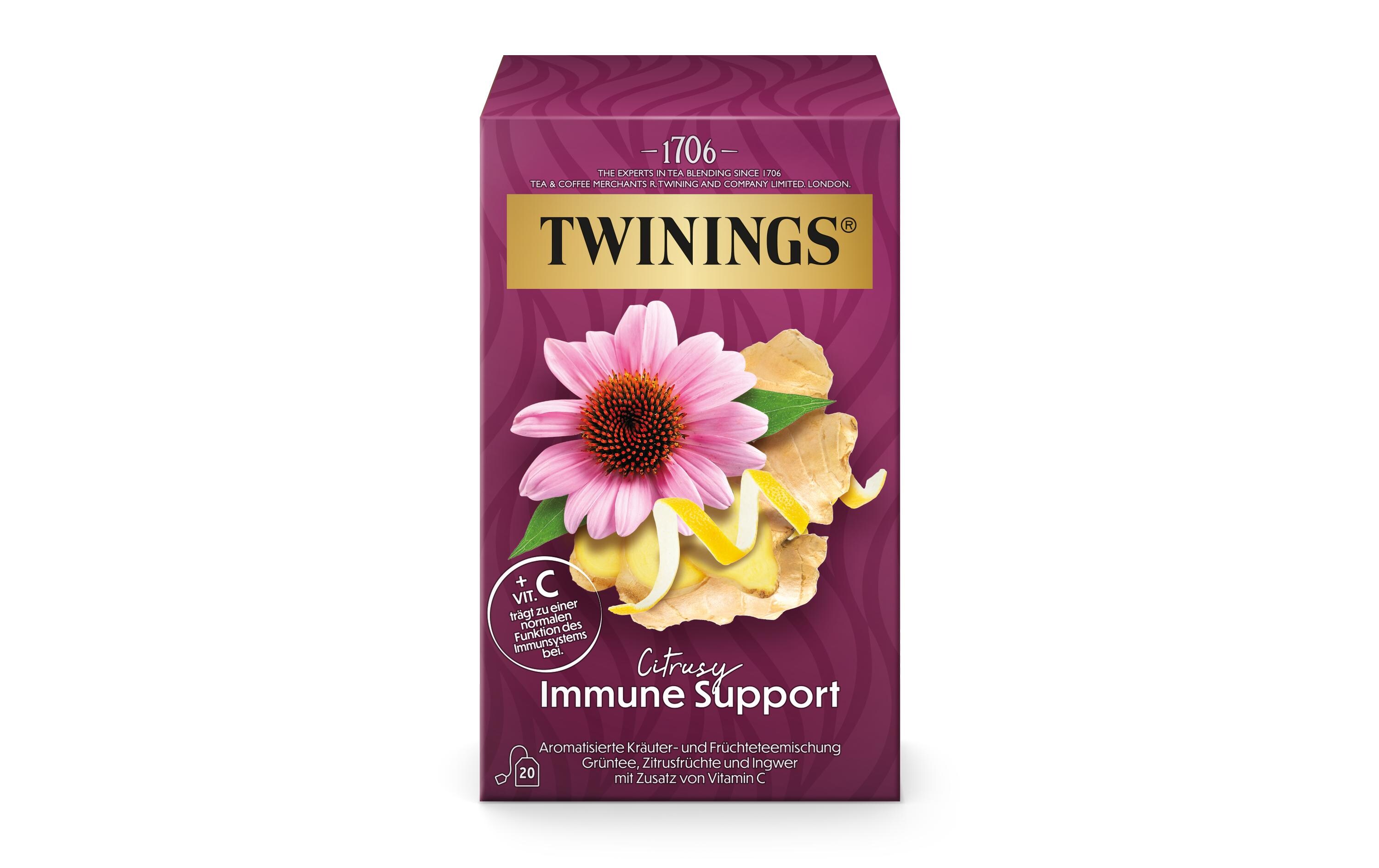 Teebeutel Citrusy Immune Support 20 StückAromatisierte Kräuter- und Früchteteemischung