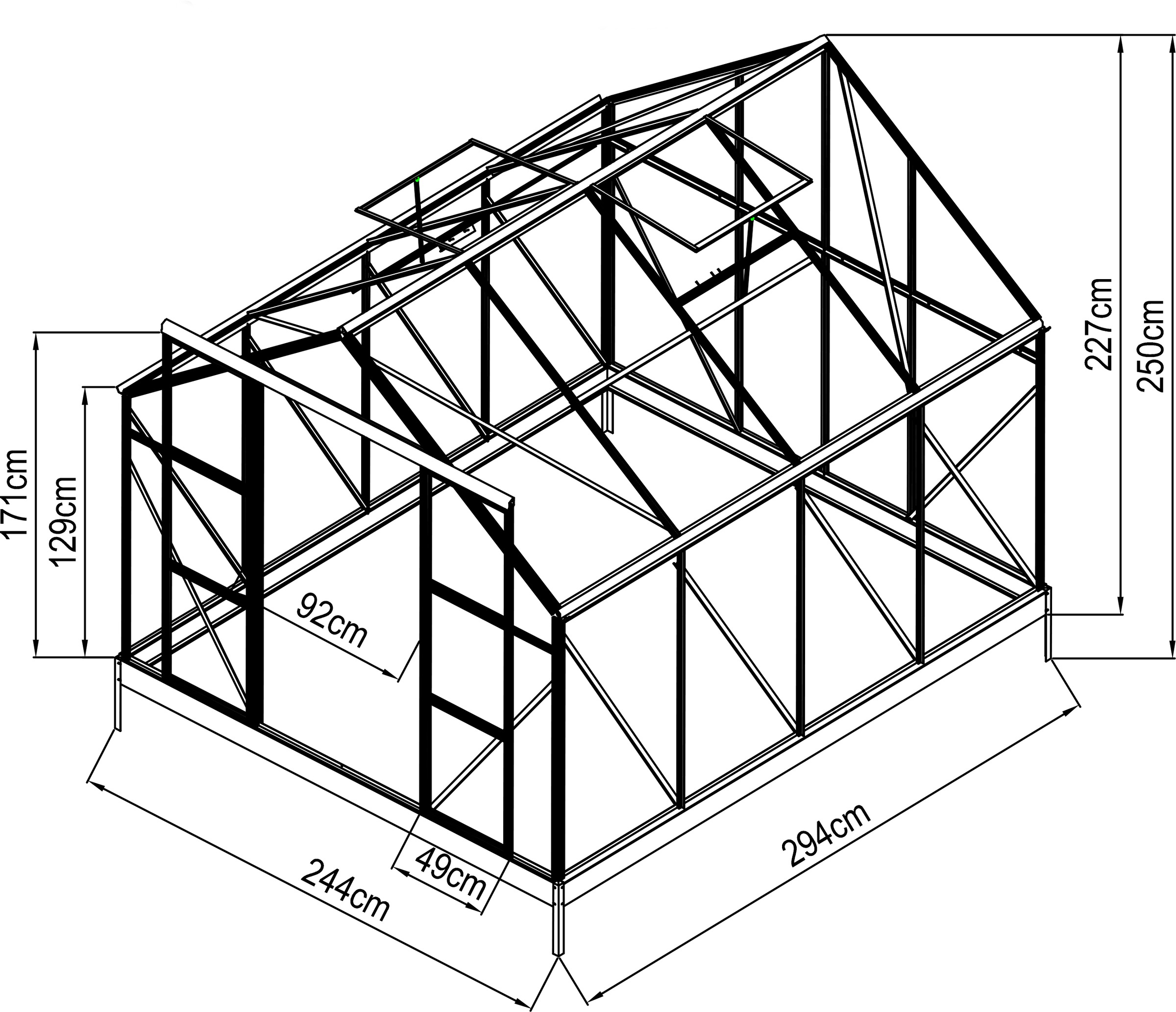 KONIFERA Gewächshaus »Asti 2900«