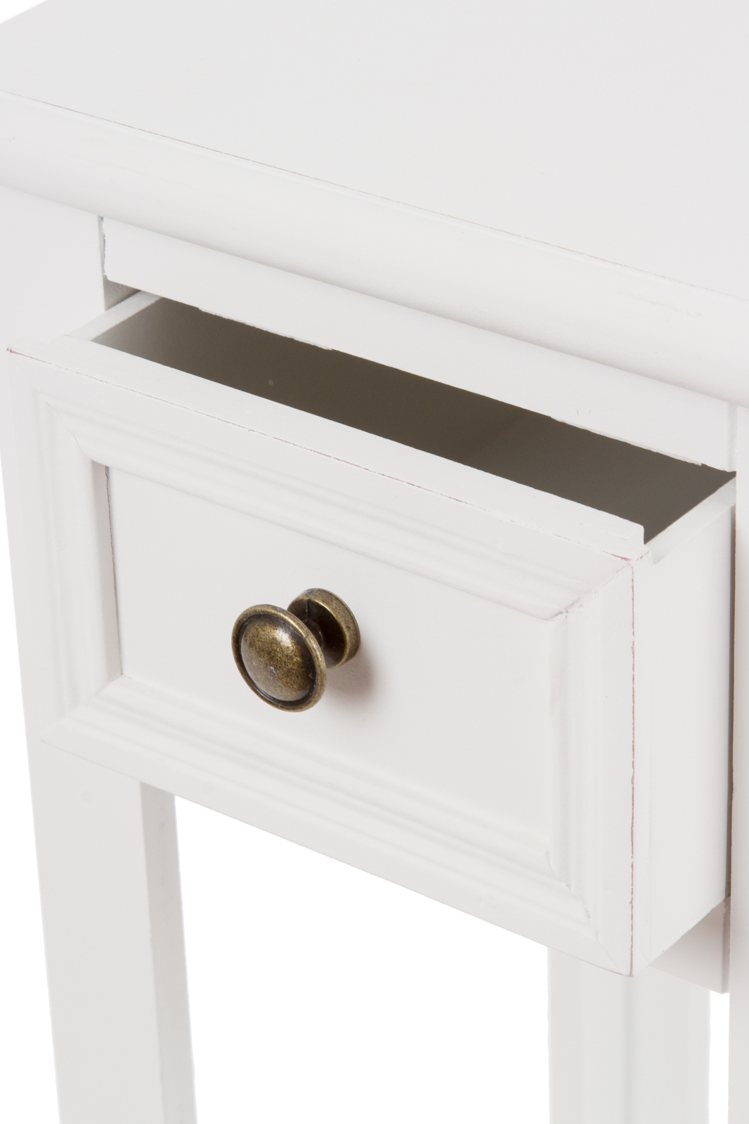 2er-Set Beistelltisch ELEGANCE - weiß - mit Schublade