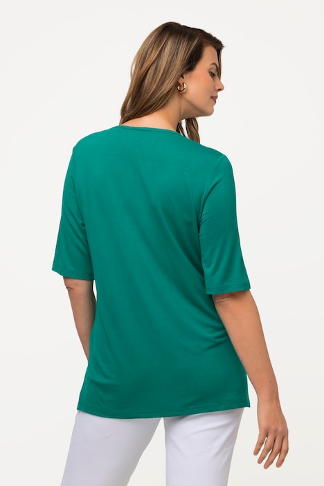 T-Shirt, vorne doppellagig, V-Ausschnitt, Halbarm