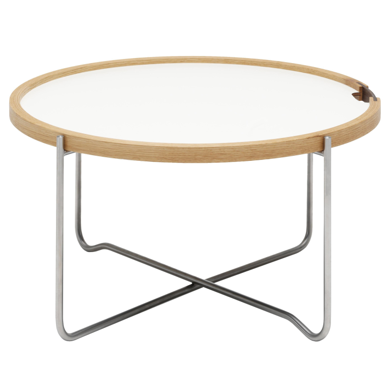 Carl Hansen & Son CH417 Tray salontafel 62 geolied eiken, white/black laminate