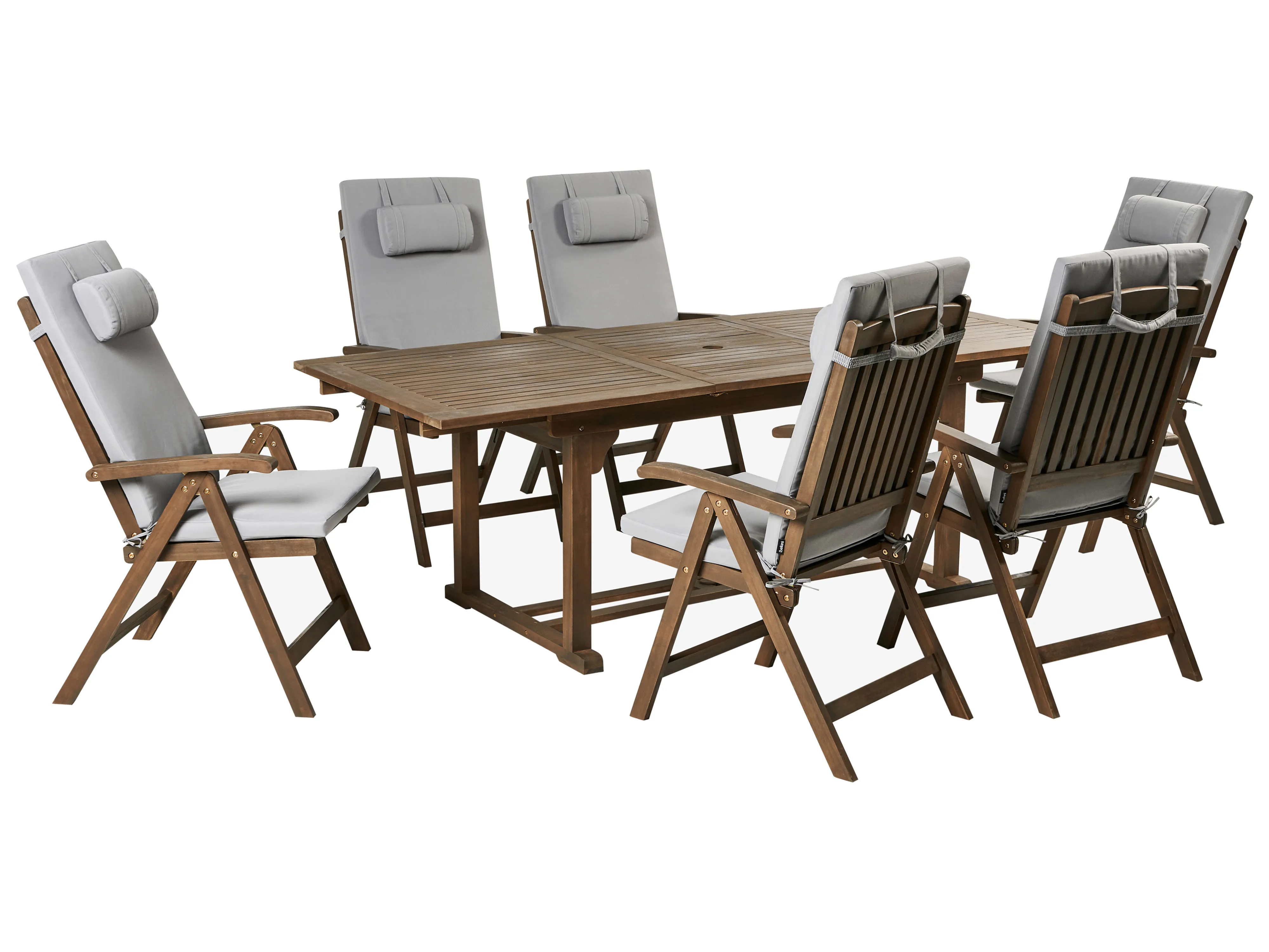Tuinset 6-zits AMANTEA PREMIUM Acaciahout Lichtgrijs