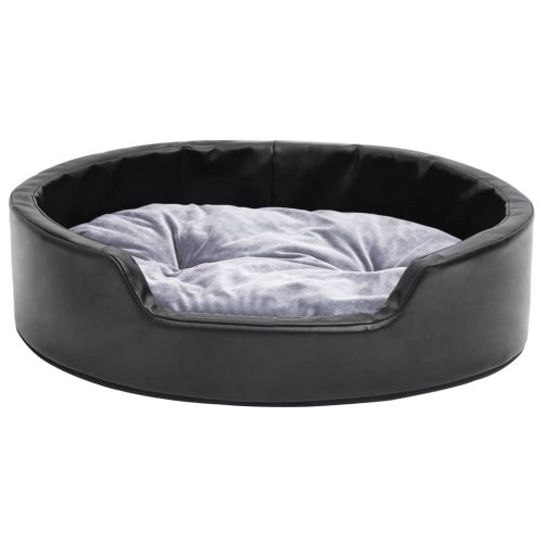 Cama preta e cinza vidaXL com almofada para cães e gatos