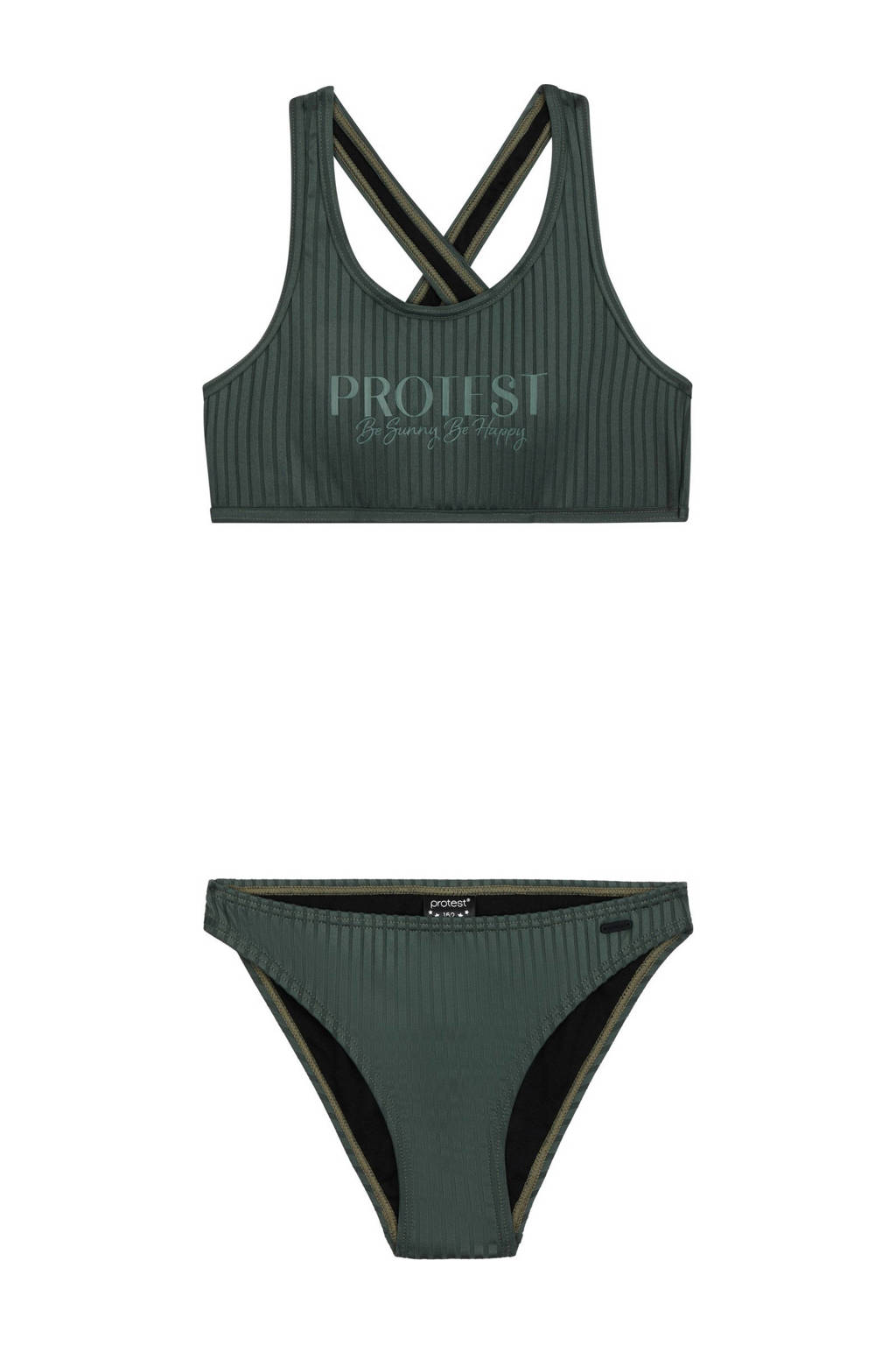 crop bikini PRTMOON JR olijfgroen