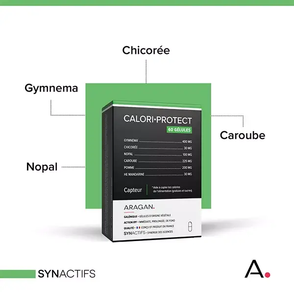 Aragan - Synactifs - CaloriProtect® - Emagrecimento - Gymnema - 60 cápsulas
