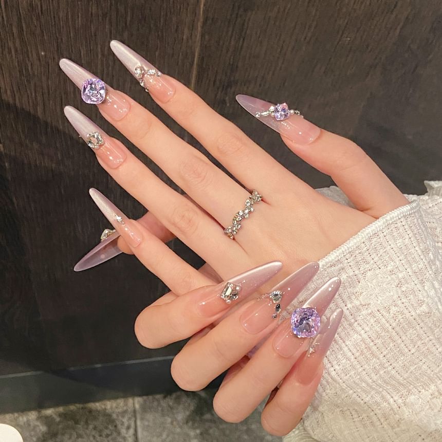 eovda - Rhinestone Stiletto Press On Nail