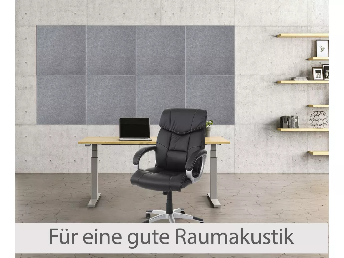 Panneau mural acoustique MCW-L52 (set de 4), gris