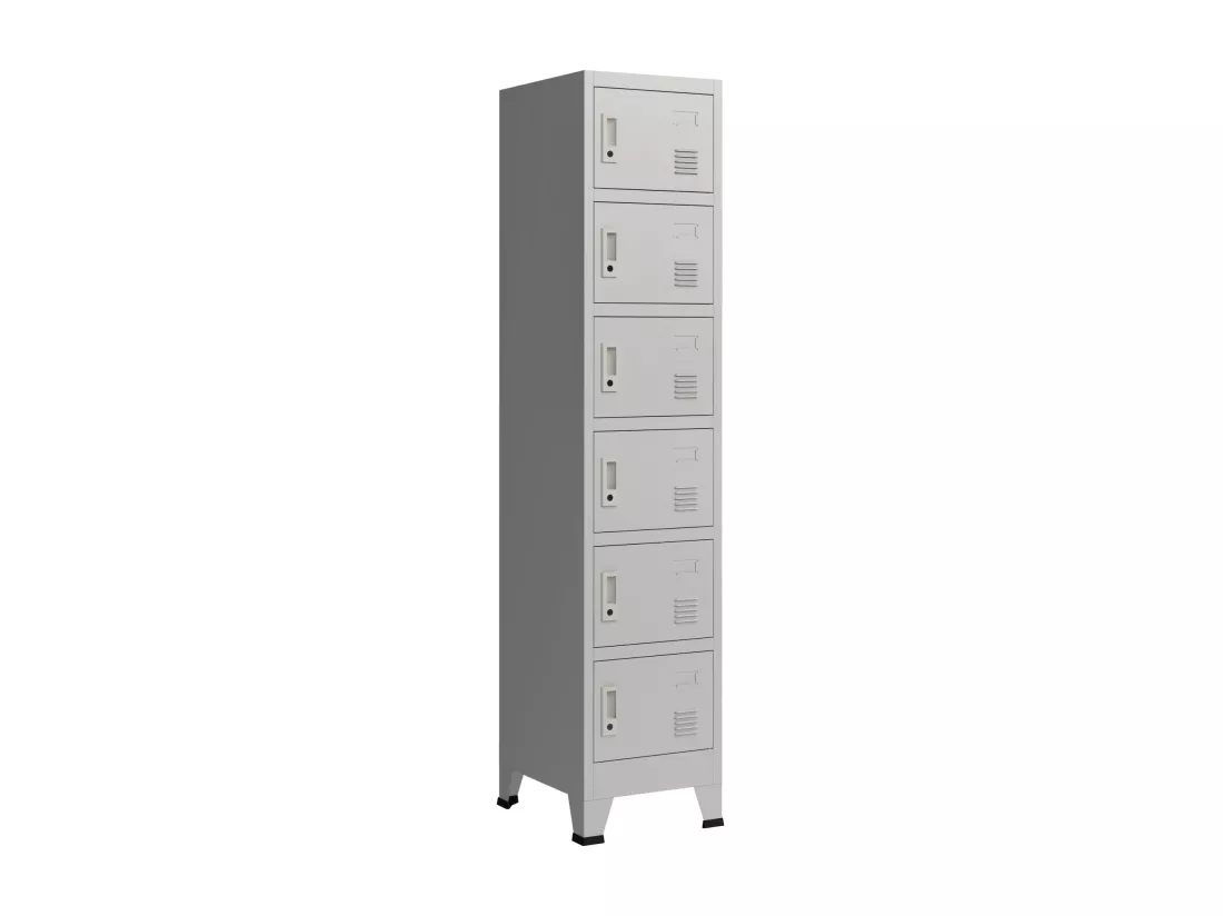Casier de bureau armoire grise 38 x 45 x 180 cm 03_0006350