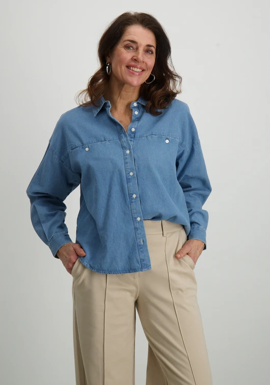 Ichi Blouse Denim Archer 20122389