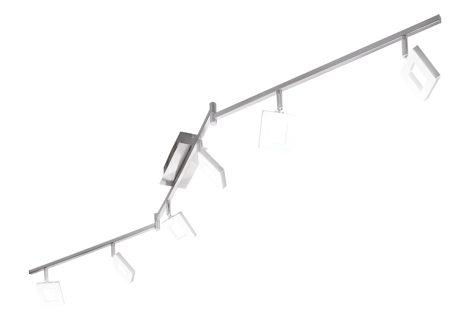 casaNOVA LED Deckenlampe mit 6 Spots REAL II silberfarbig
