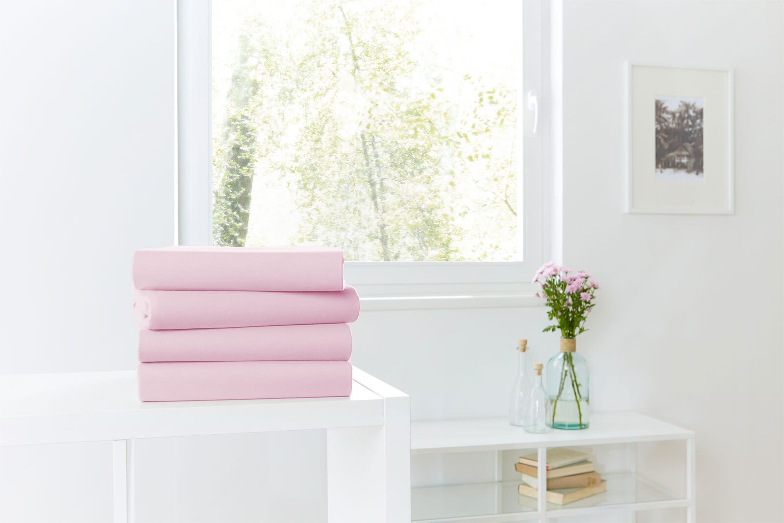 Vario Spannbetttuch 90/100 x 200 cm rose