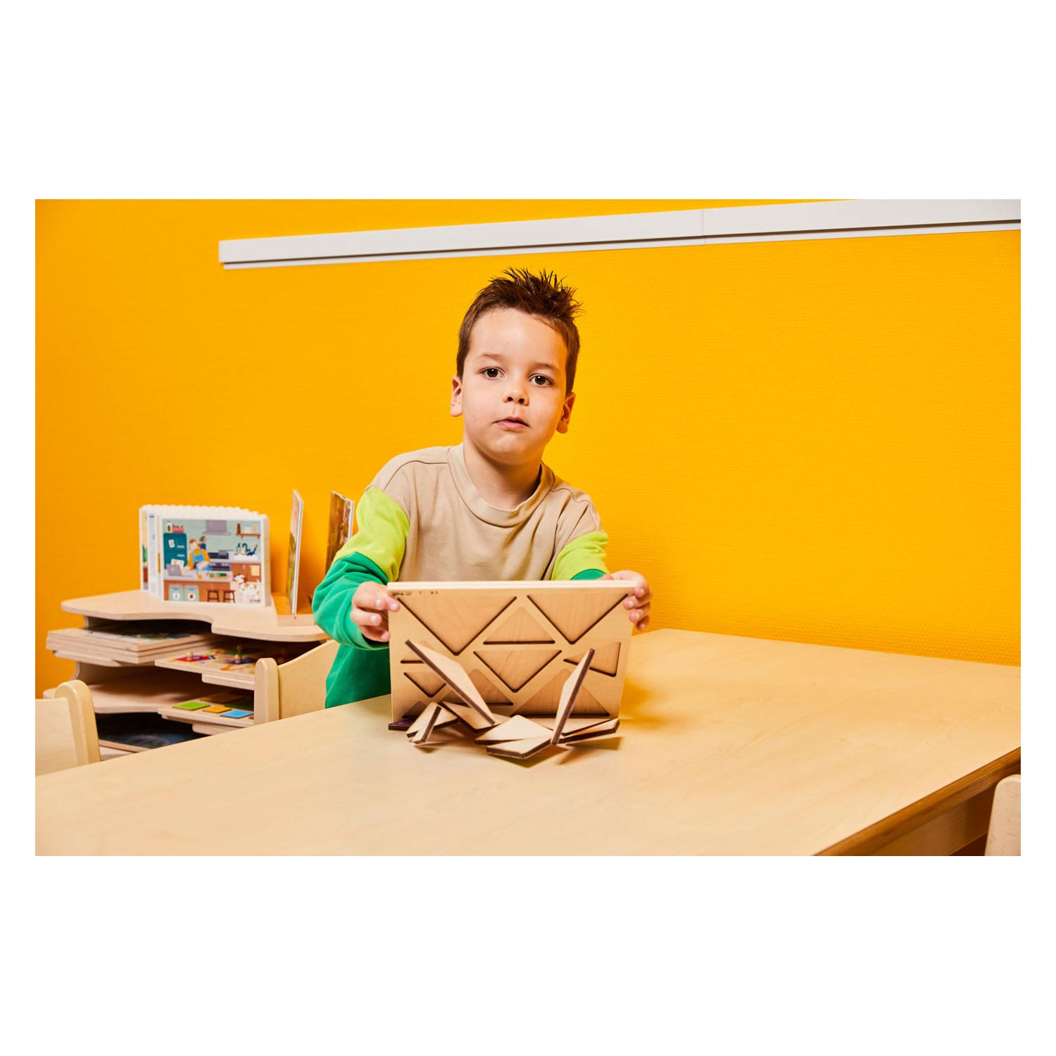 Rolf - Relief Houten Vormenpuzzel Ontdek Driekhoeken, 10st.