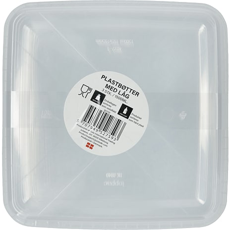 Condibøtter m. låg 3-pak (1500ml)