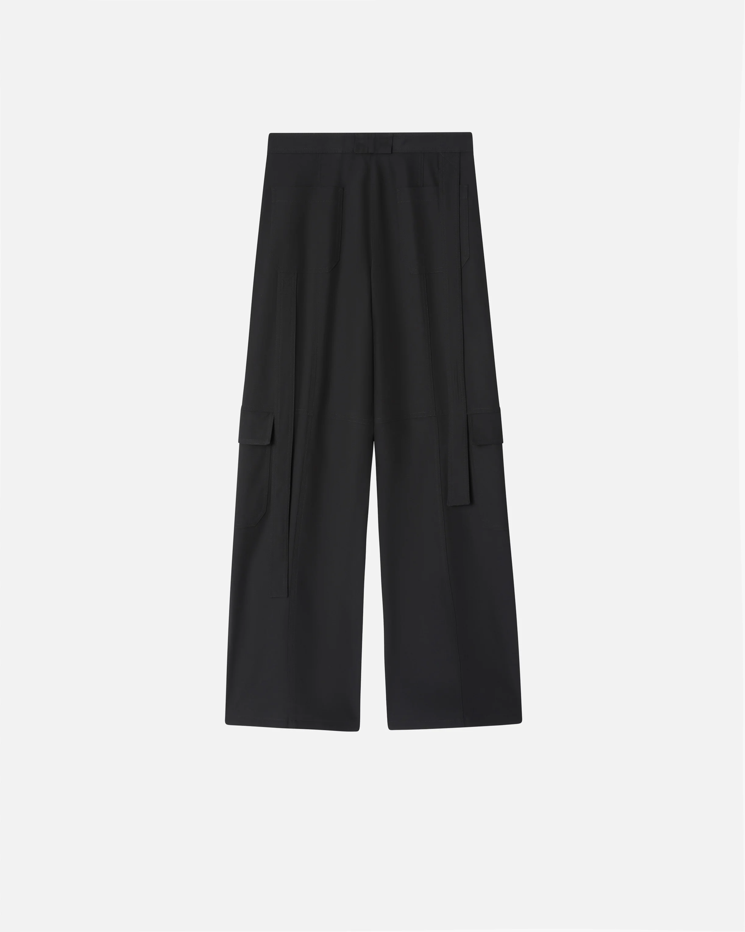 Pantalon cargo large et fluide | Noir