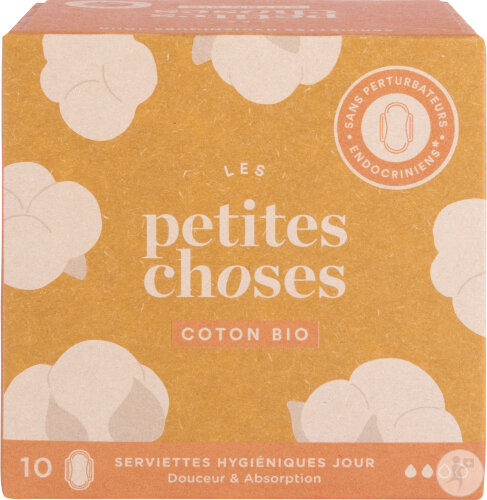 Les Petites Choses Serviettes Hygiéniques Jour Coton Bio 10 Pièces