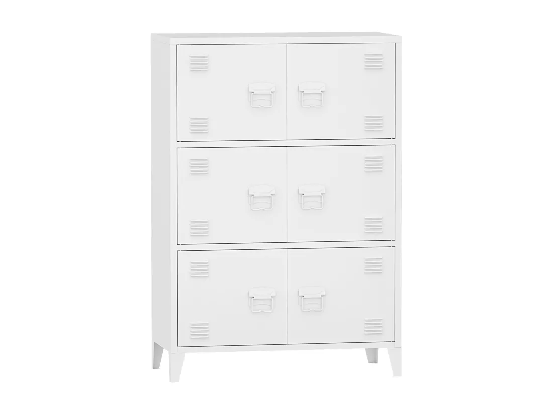 Armoire de bureau casier blanche 80 x 40 x 113 cm 03_0006324