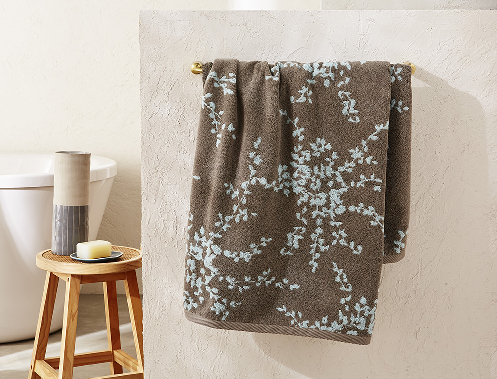 Drap de bain jacquard-Dans les nuages jacquard