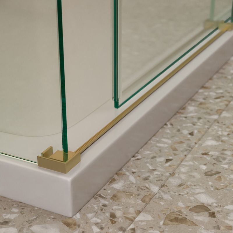 Saniclear - Supreme - Douchecabine - Geborsteld Messing - 120x90cm