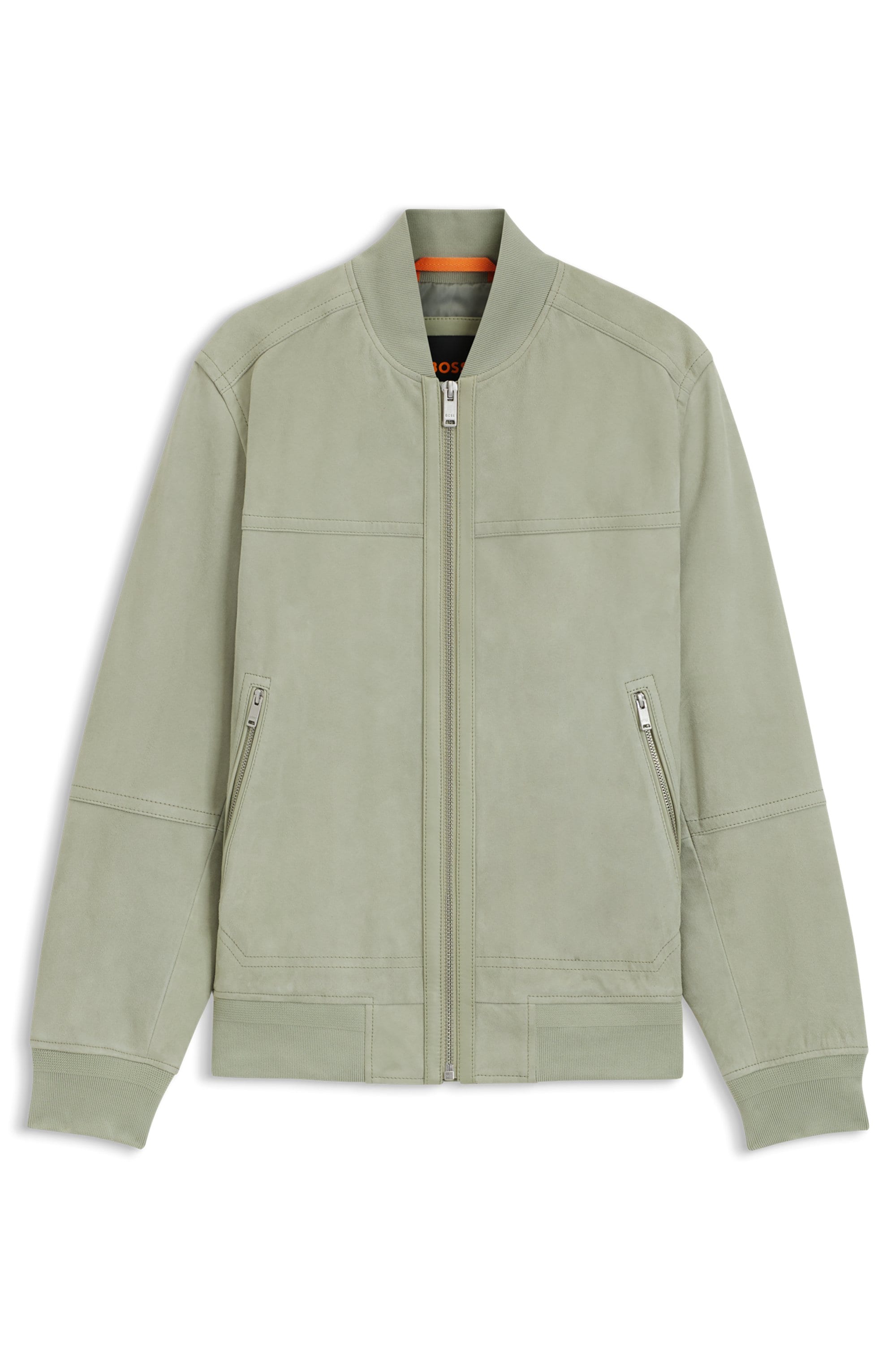 BOSS ORANGE Lederjacke »Johice« aus weichem Ziegennappaleder Premium Herrenmode Leather Blouson Bomber