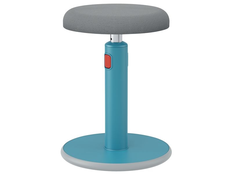 Leitz Ergo Cosy Active Sitz und Stehhocker Blau Höhenverstellbarer, ergonomischer Hocker zum Sitzen und Stehen für eine verbesserte Muskelaktivität und bessere Körperhaltung