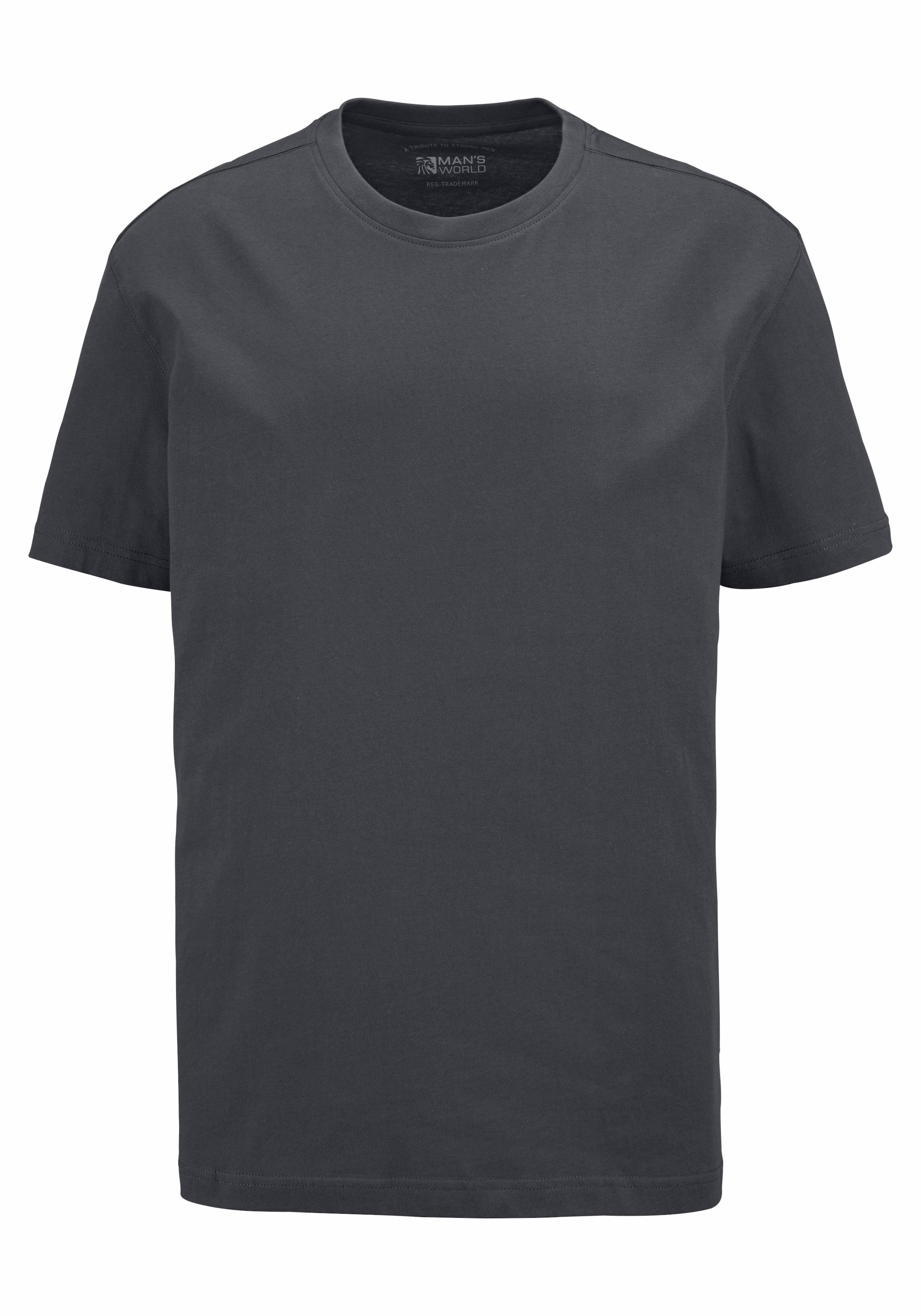 Man's World T-Shirt , Kurzarm,  normale Passform,  aus Baumwolle,  im 3er-Pack