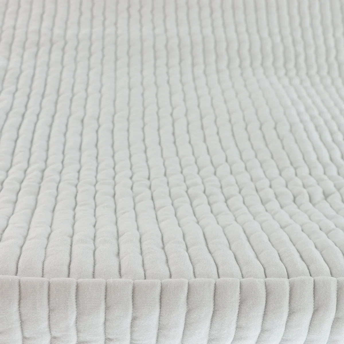 Origami Maison Drap Contour pour Lit de Bébé - Côtelé Gris