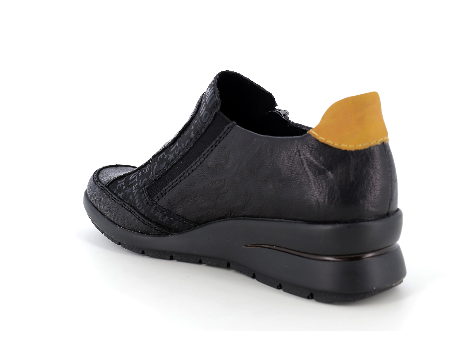 Rieker-L4850 Synthétique Noir Jaune