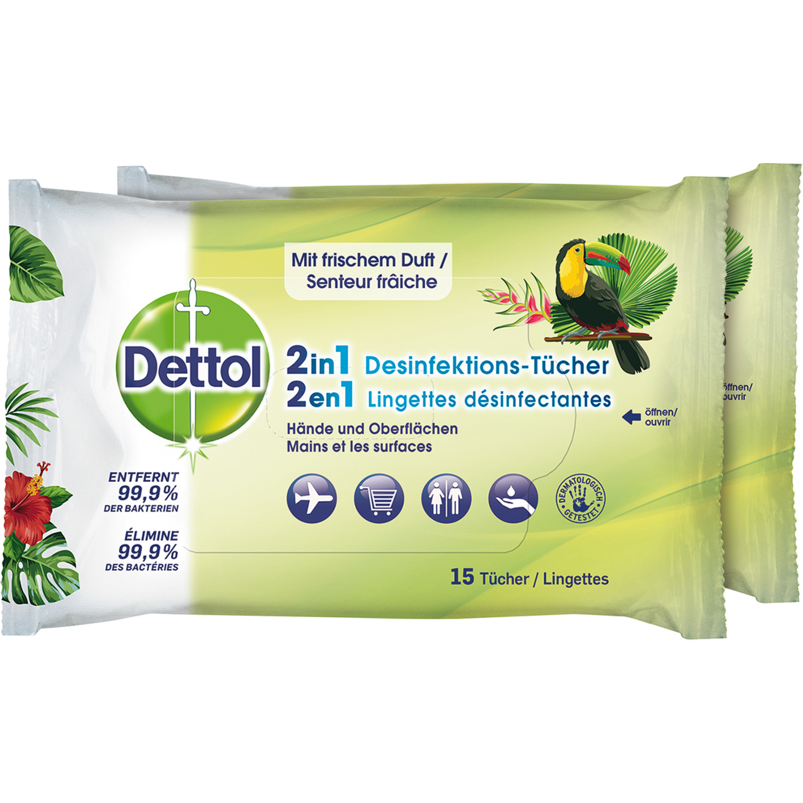 Dettol 2in1 Desinfektions-Tücher 2 Pack