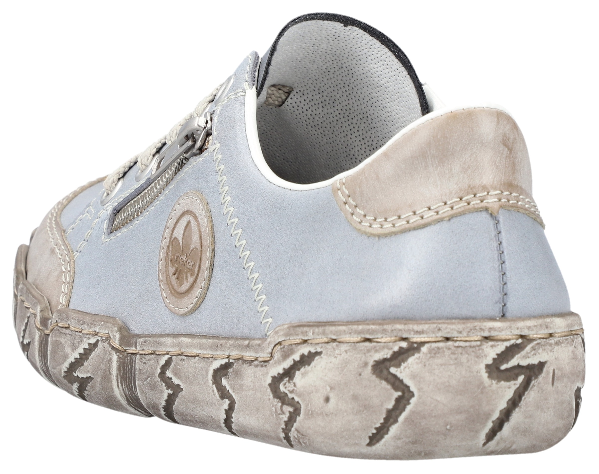 Rieker Sneaker  mit Zierreissverschluss, Freizeitschuh, Halbschuh, Schnürschuh