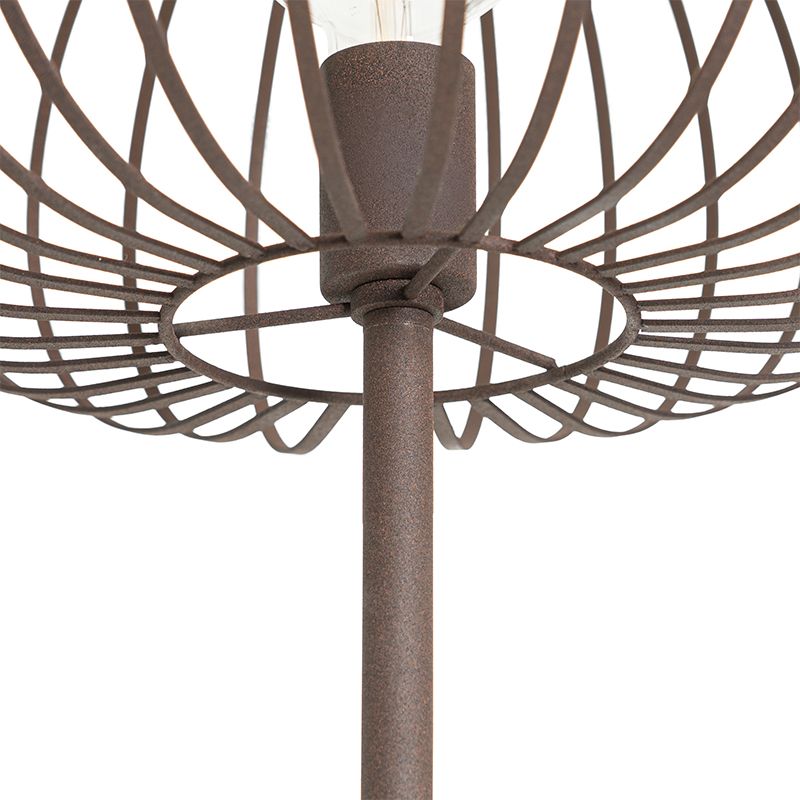 Design vloerlamp roestbruin draad - Johanna