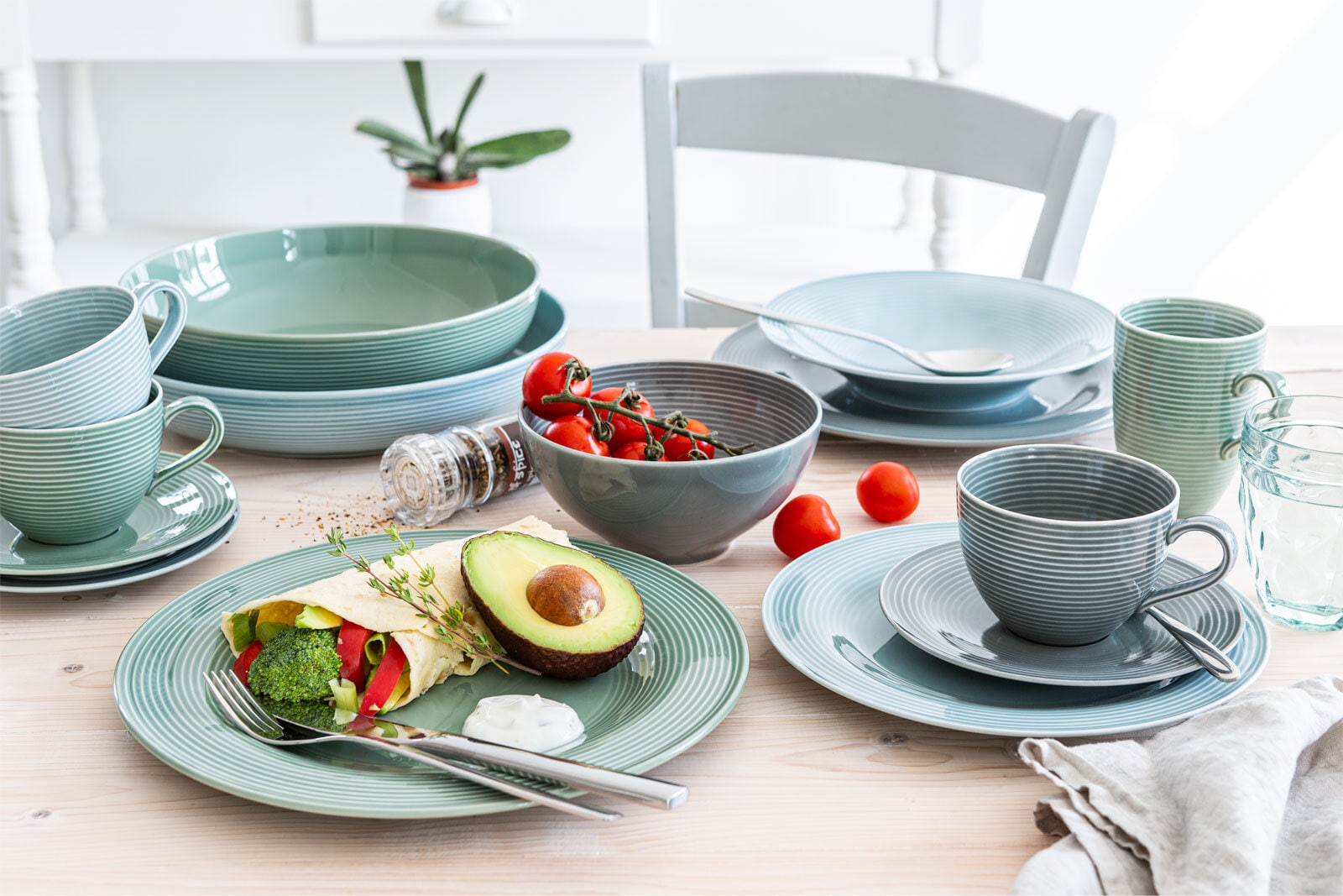 Seltmann Weiden Untertasse BEAT COLOR GLAZE 6er Set arktisblau