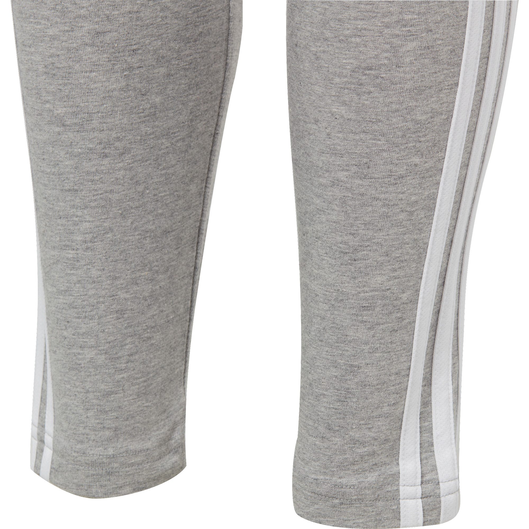 adidas Essentials 3-Streifen Cotton Leggings Mädchen medium grey heather